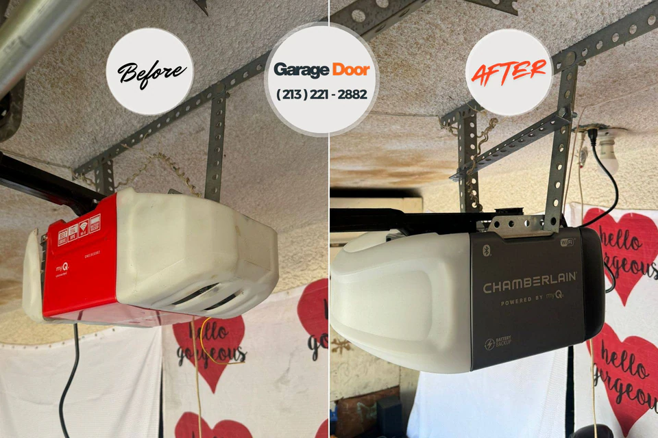 Before and after: garage door company Alto Bonito Heights, TX